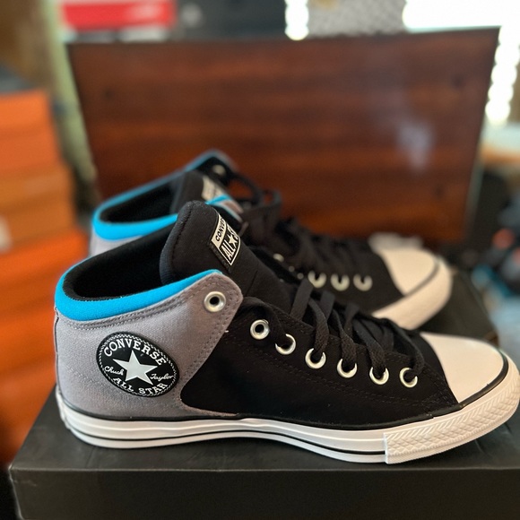 Converse Chuck Taylor All Star CTAS High Street Mid Black/Mason/Sail Blue 8.5 - Picture 1 of 5